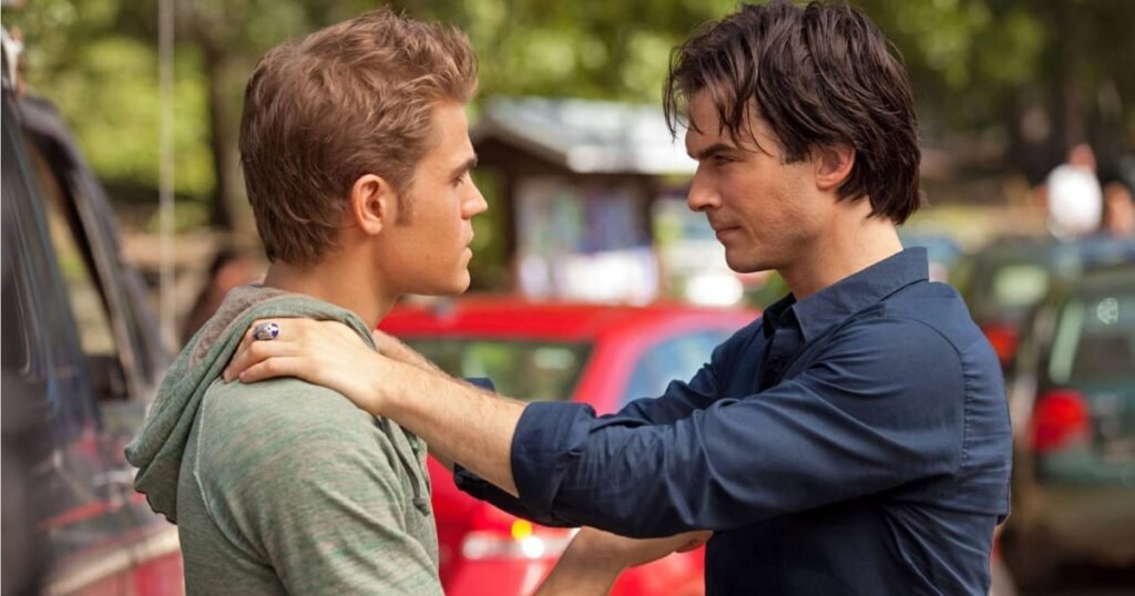 The salvatore brothers Ian Somerholader and Paul Wesley